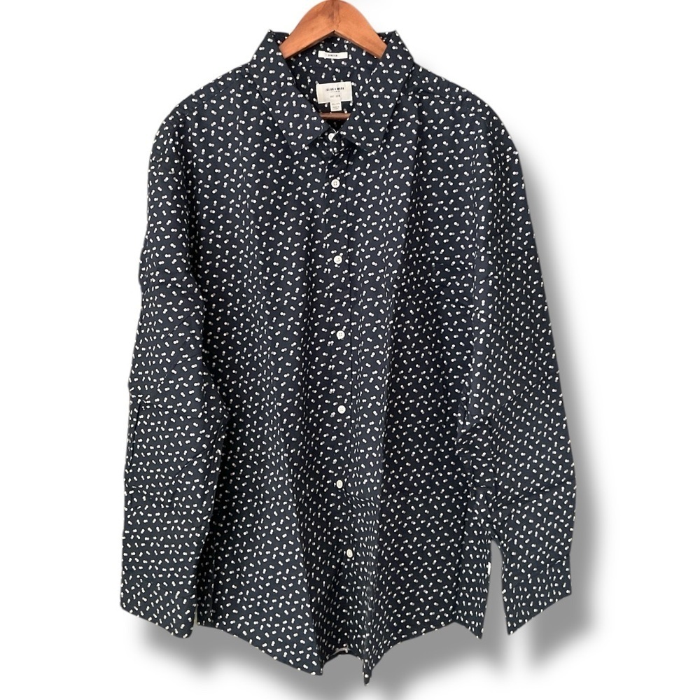 Julian & Mark Midnight Blue Double Dot Button Up Collared Shirt Size 3XLarge